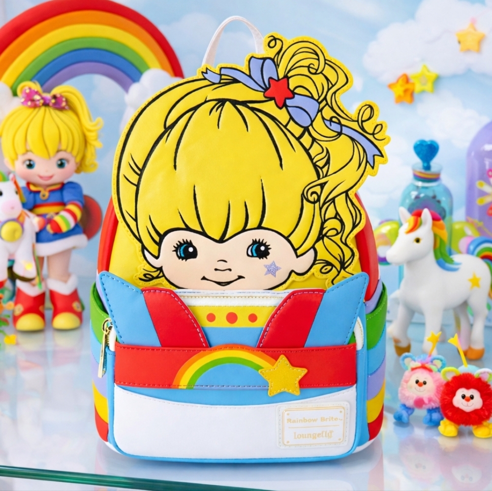 LOUNGEFLY Rainbow Brite Mini Backpack Figural Bag - Picture 6 of 7